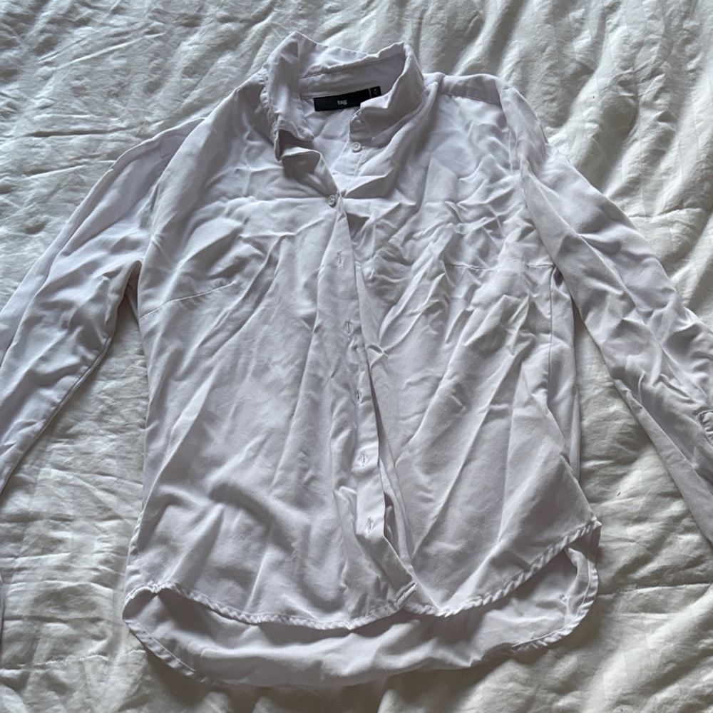 Tag White Long Sleeve Shirt